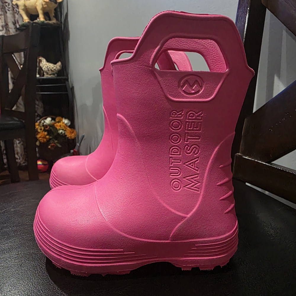 Outdoor Master Kids Pink Rain Boots